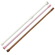 opvise Telescopic Tension Extendable Curtain Window Shower Hanger Closet Hanging Rod White